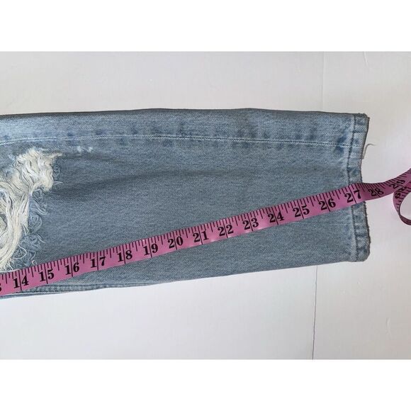 Agolde High Rise Jeans Jamie Ripped Distressed Button Fly Light Wash Ankle Sz 28 - Picture 13 of 16
